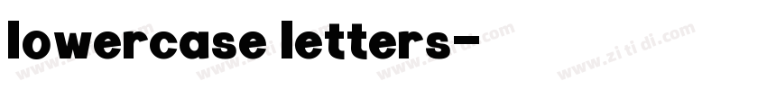 lowercase letters字体转换